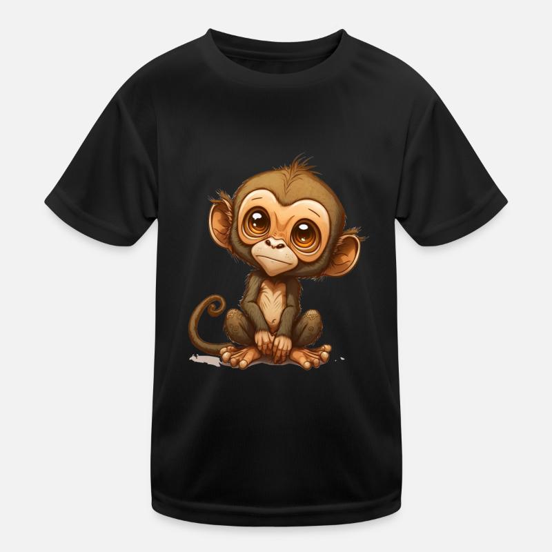 cute monkey Kids Functional T-Shirt