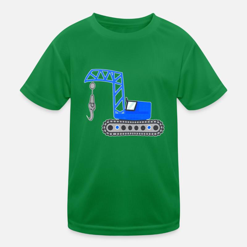 Blauer Kran Kinder Funktions-T-Shirt