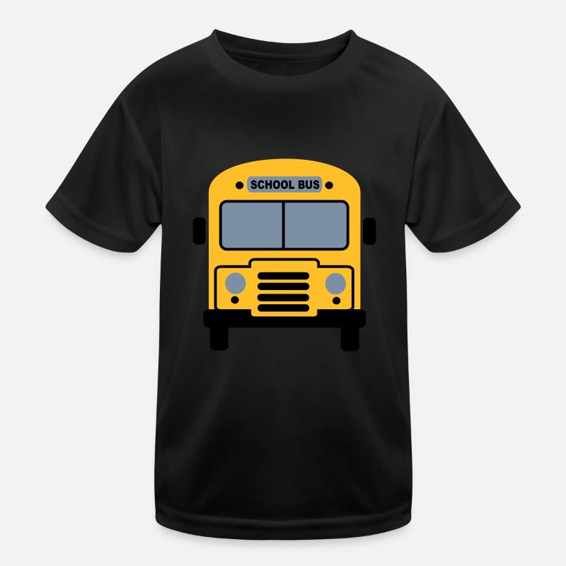 Schulbus Kinder Funktions-T-Shirt