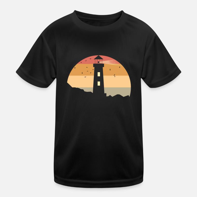 Lighthouse,lighthouse in the sea Kids Functional T-Shirt