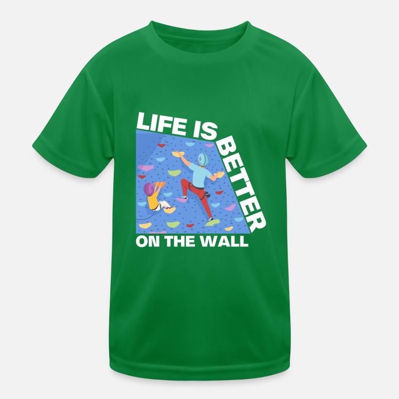 Wall Climbing Bouldering Kids Functional T-Shirt