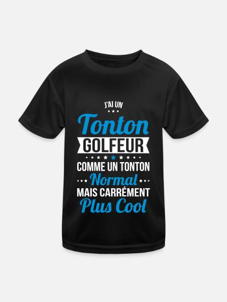 J'ai un tonton golfeur plus cool - T-shirt sport Enfant - noir - Devant