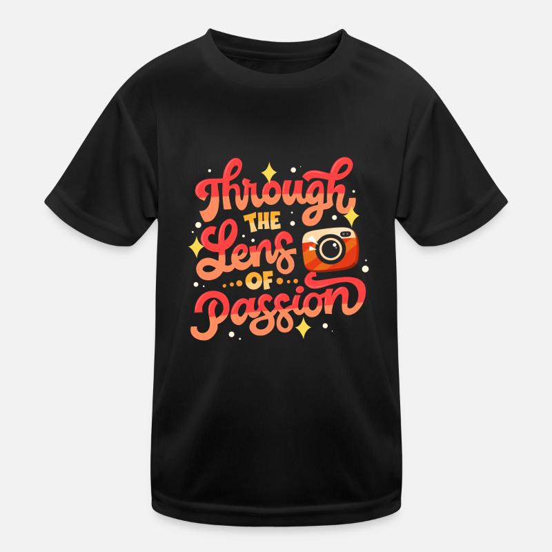 À travers l’objectif de la passion Caméra de photographie T-shirt sport Enfant