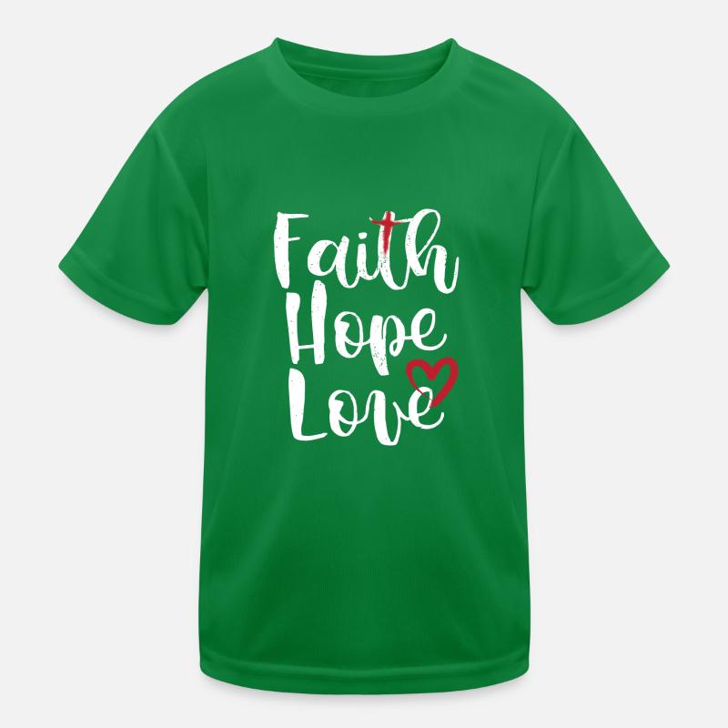 La foi chrétienne Espérance Amour Cadeau cool T-shirt sport Enfant