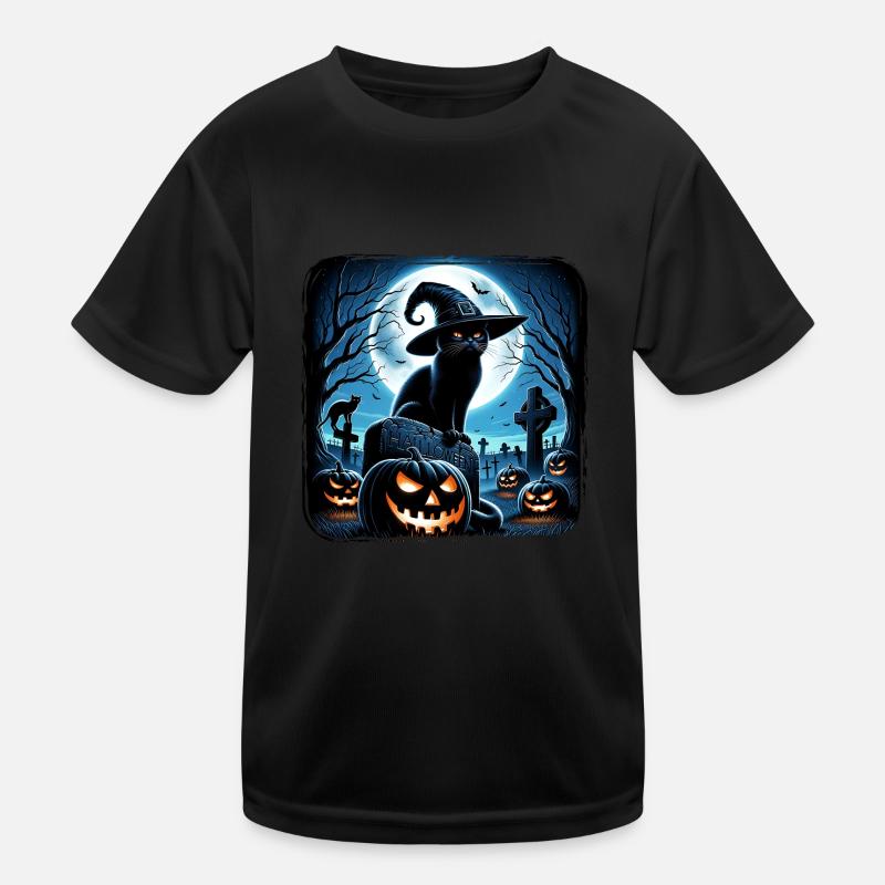 Happy Halloween, Scaredy Cat Kids Functional T-Shirt