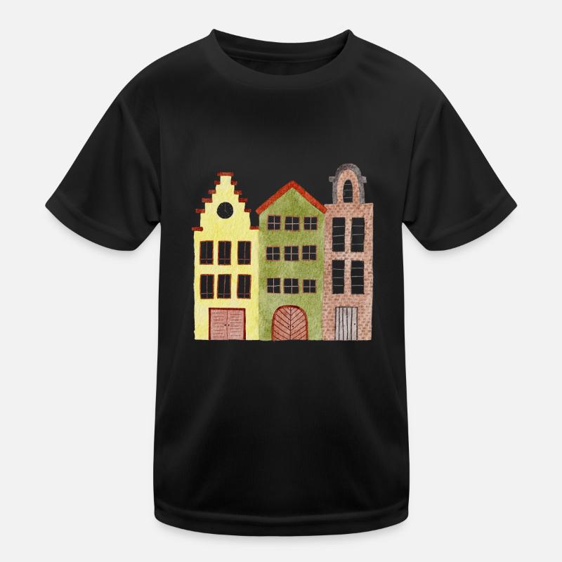 Häuser Kinder Funktions-T-Shirt