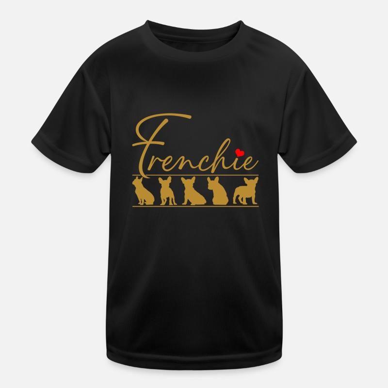 Frenchie Silhouettes de bouledogue français T-shirt sport Enfant