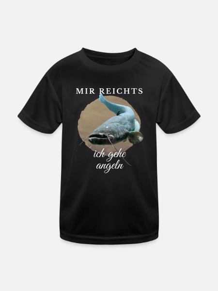 Mir reichts ich gehe angeln - Angler angeln Fisch - Kinder Funktions-T-Shirt - Schwarz - Vorne