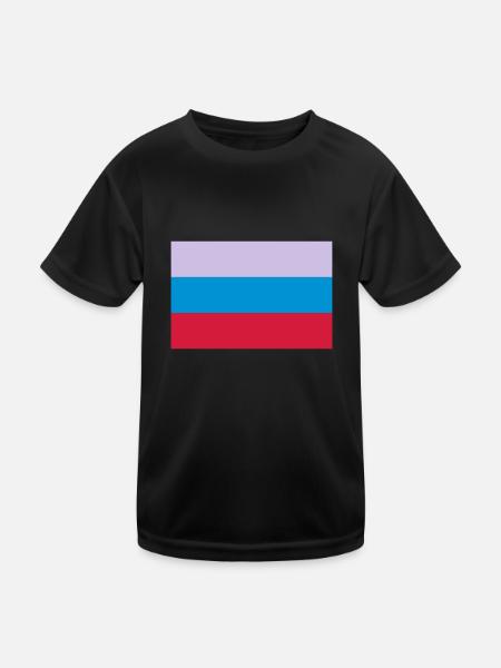 russia flag - T-shirt sport Enfant - noir