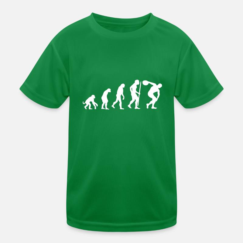 Evolution discus throw Athlete discus thrower Kids Functional T-Shirt