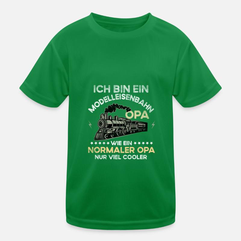 Modelleisenbahn Opa Lokführer Geschenk Kinder Funktions-T-Shirt