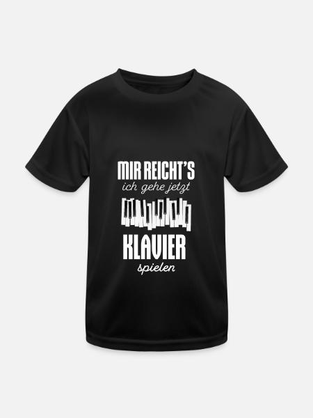 Keyboarder Pianist Piano Mir reichts Spruch - Kinder Funktions-T-Shirt - Schwarz - Vorne