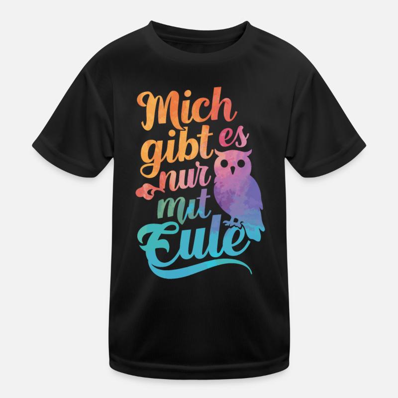 Nachteule Eule Eulen Vogel Kinder Funktions-T-Shirt