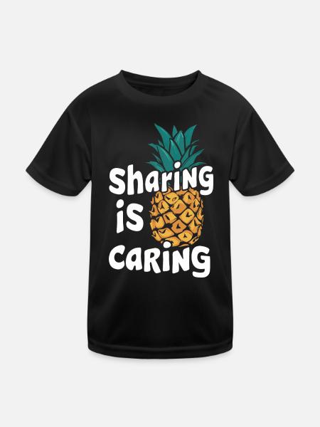 Pineapple tropical hawaiian fruit - Kids Functional T-Shirt - black - Front