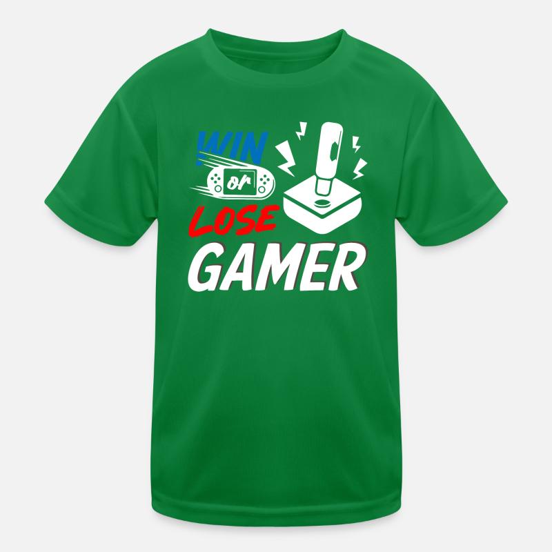 Win or Lose Gamer Kinder Funktions-T-Shirt