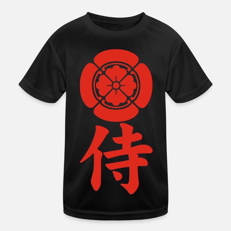 Samurai-Emblem des Oda-Clans (rot) Kinder Funktions-T-Shirt