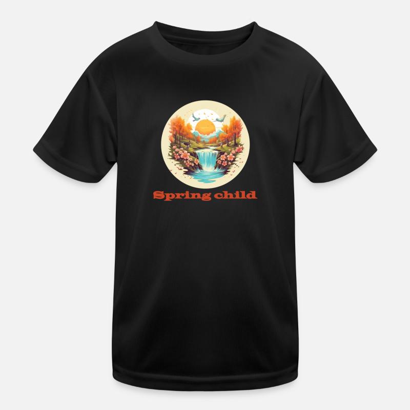 Spring child - Kids Functional T-Shirt - black