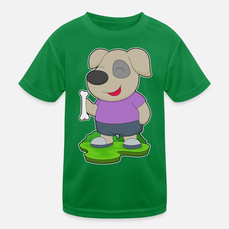 Hund Knochen Kinder Funktions-T-Shirt