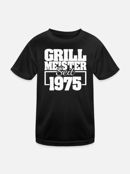 Grillzange 1 - Kinder Funktions-T-Shirt - Schwarz - Vorne