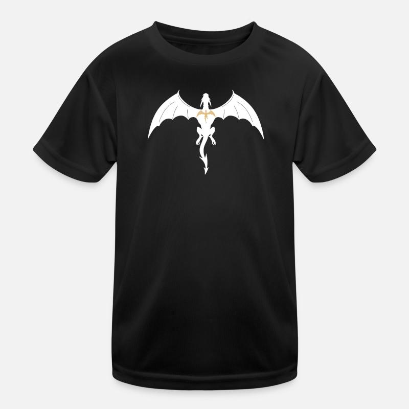 fourth wing dragon - Kids Functional T-Shirt - black