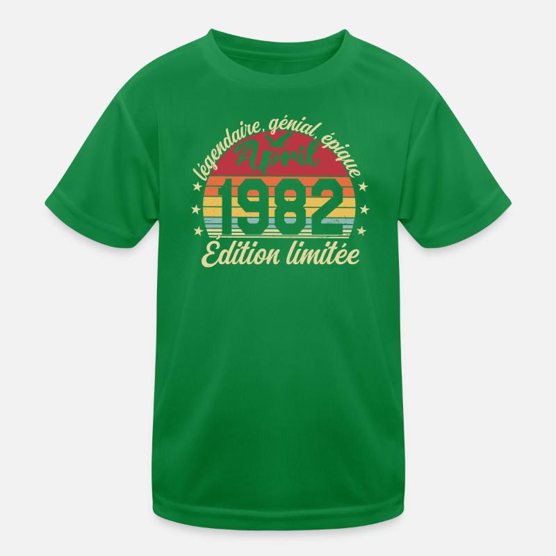 Geburtstag April 1982 April 1982 Kinder Funktions-T-Shirt