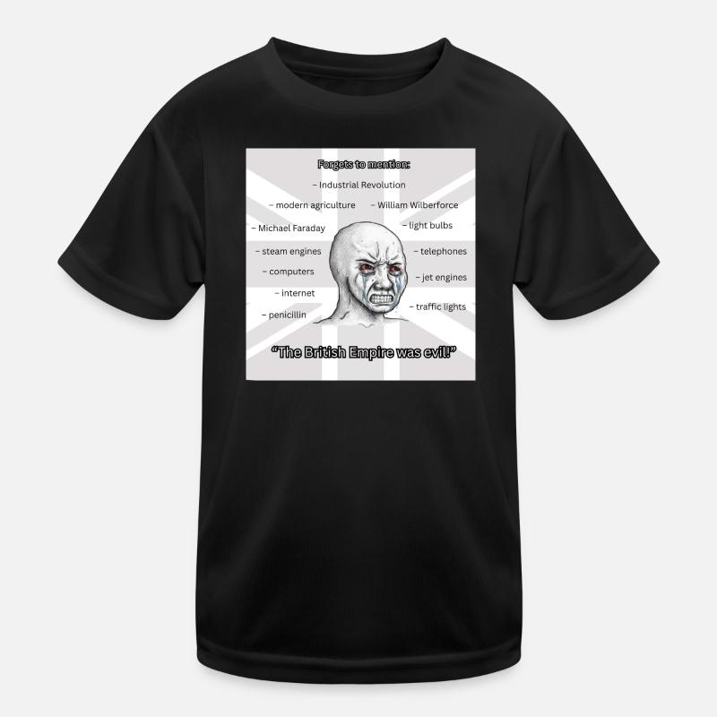 PROBRITAIN2 - Kinder Funktions-T-Shirt - Schwarz