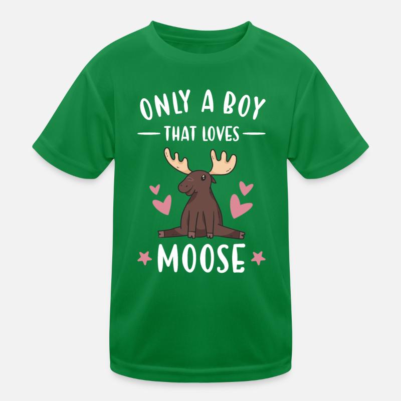 Elk seulement un garçon qui aime l'orignal T-shirt sport Enfant