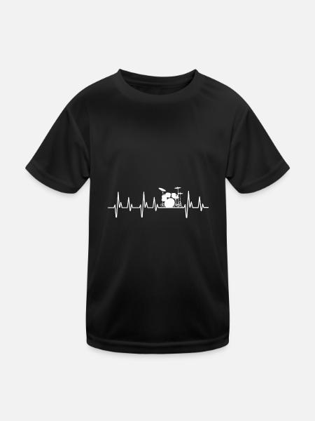 Schlagzeug Shirt Batteur Geschenk Schlagzeuger - T-shirt sport Enfant - noir - Devant