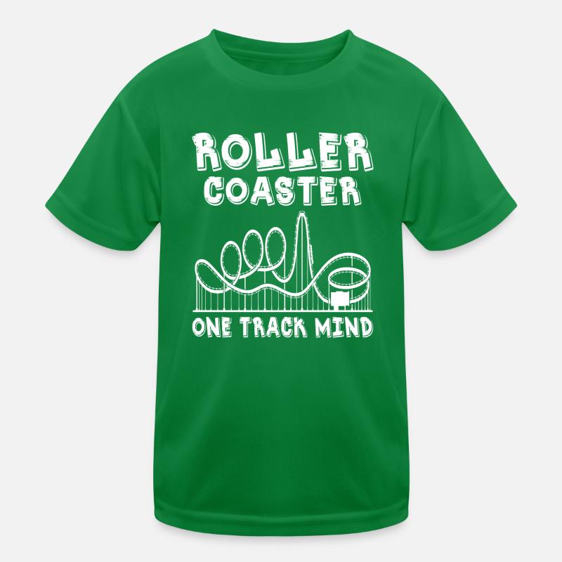 Roller Coaster One Track Mind Kids Functional T-Shirt