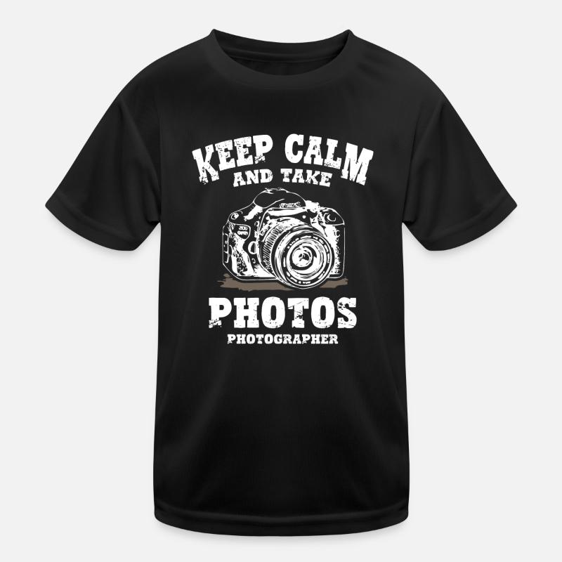 Keep Calm and Take Photos Kids Functional T-Shirt
