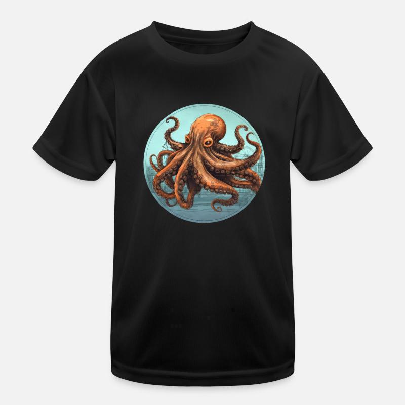 Kraken Kinder Funktions-T-Shirt