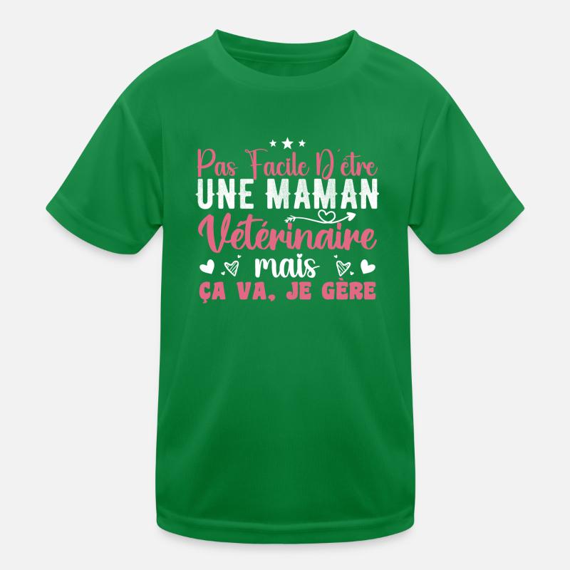 Mama Tierarzt Geschenkidee Beruf Zitat Kinder Funktions-T-Shirt