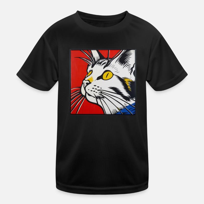 Katze, katzenmotiv, comic Kinder Funktions-T-Shirt