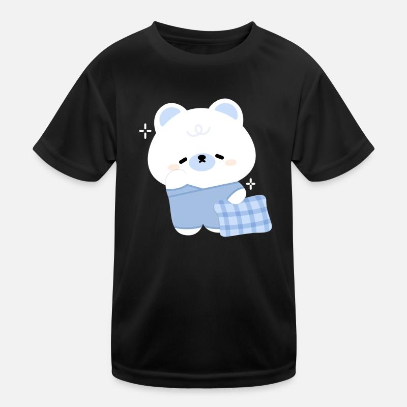 Sleepy Polar Bear Kids Functional T-Shirt