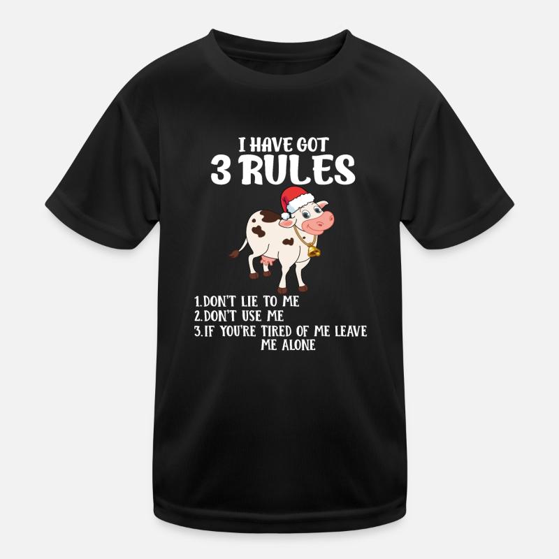Cow Christmans - Christmas Gift for Farmer Kids Functional T-Shirt