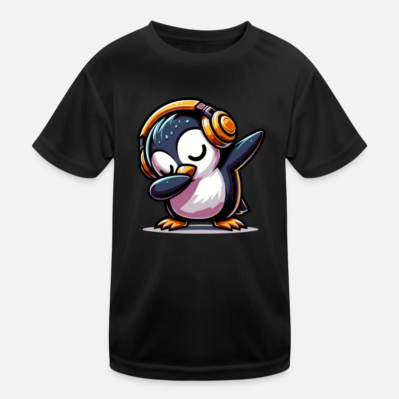 Dabbing Pinguin Kinder Funktions-T-Shirt