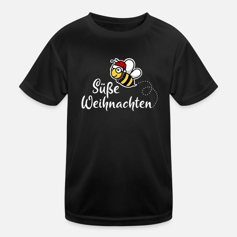 Süße Weihnachten Biene Weihnachtsmann Kinder Funktions-T-Shirt