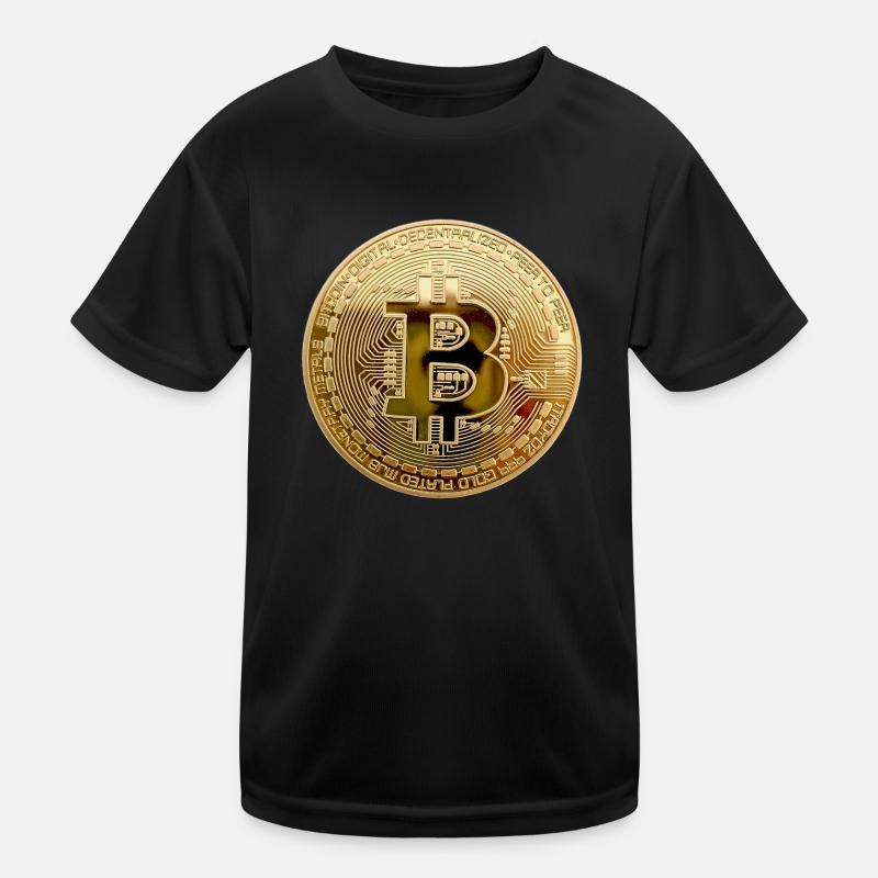 Bitcoin-Währung - Kinder Funktions-T-Shirt - Schwarz