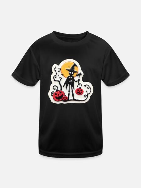 Spooky Halloween - Kids Functional T-Shirt - black - Front