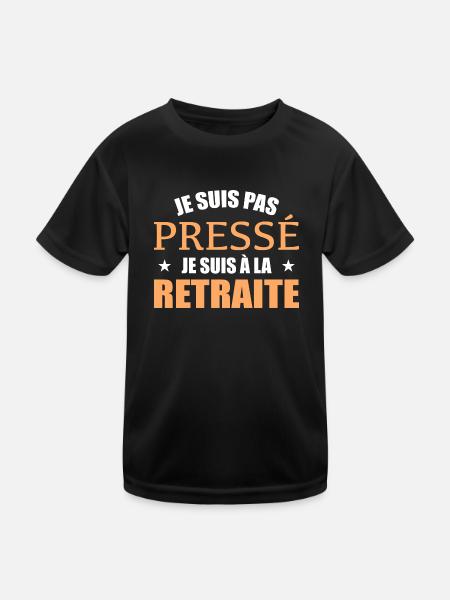 I'm Not in a Hurry I'm Retired - Kids Functional T-Shirt - black - Front