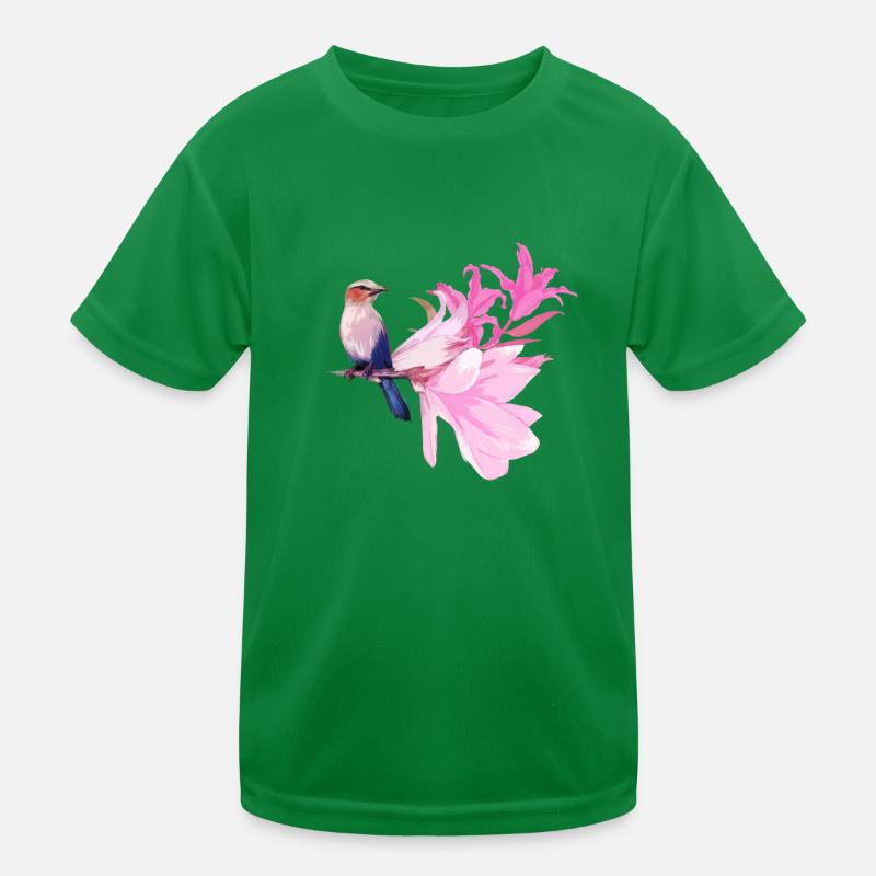 Oiseau avec des fleurs T-shirt sport Enfant