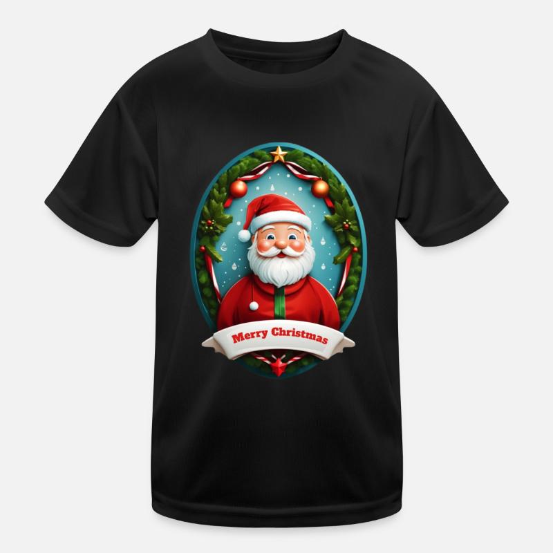 Weihnachtsmann Kinder Funktions-T-Shirt