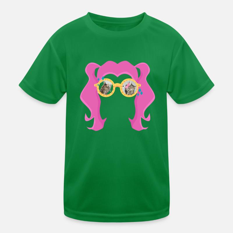 Mädchen mit Brille Kinder Funktions-T-Shirt