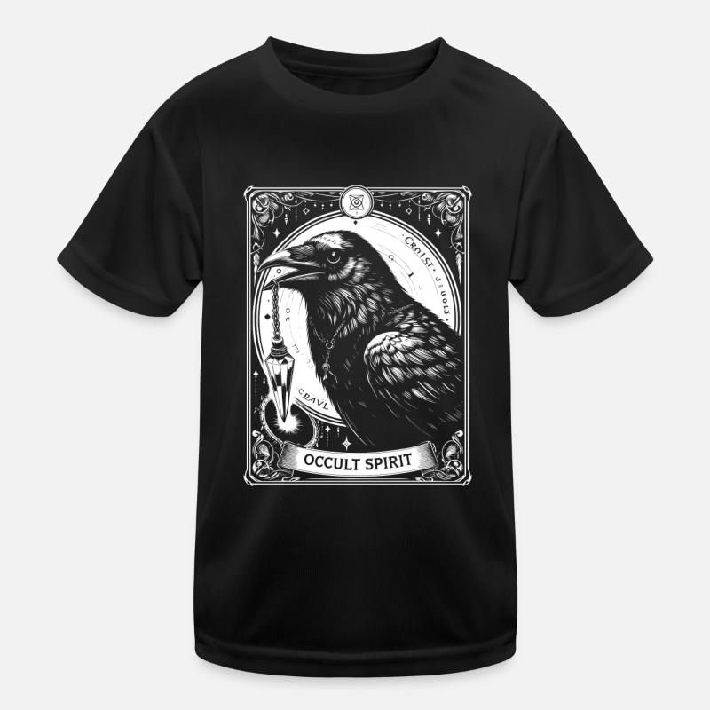 Occult Spirit Raven Pendulum Kids Functional T-Shirt
