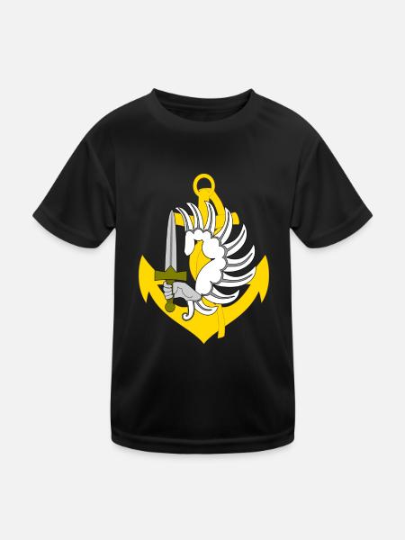 para-marine - T-shirt sport Enfant - noir - Devant