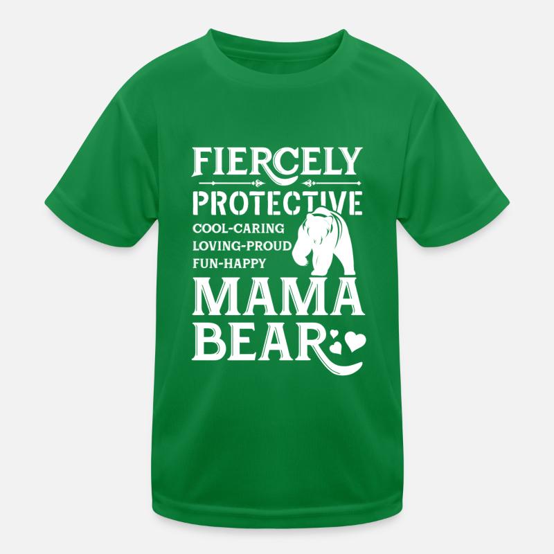 Fiercely Protective Mama Bear Kids Functional T-Shirt