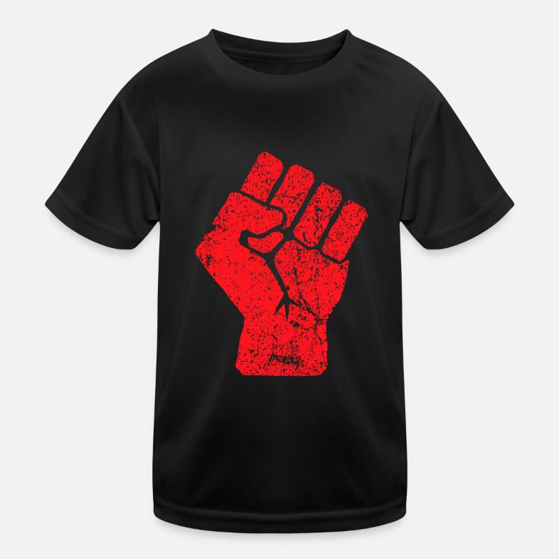 Erhöhte Faust Symbol Kinder Funktions-T-Shirt
