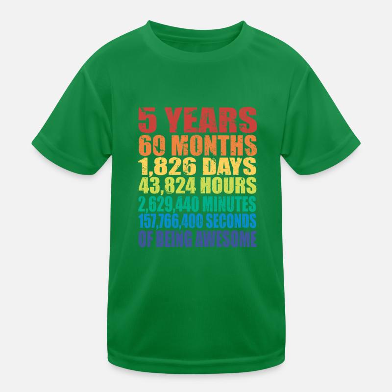 Drôle de cadeau de 5ème anniversaire, âge de 5 ans T-shirt sport Enfant
