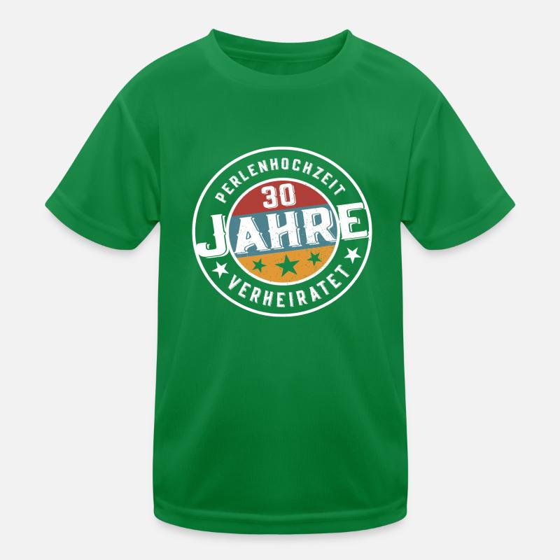 Perlenhochzeit 30 Jahre Verheiratet Hochzeit Kinder Funktions-T-Shirt