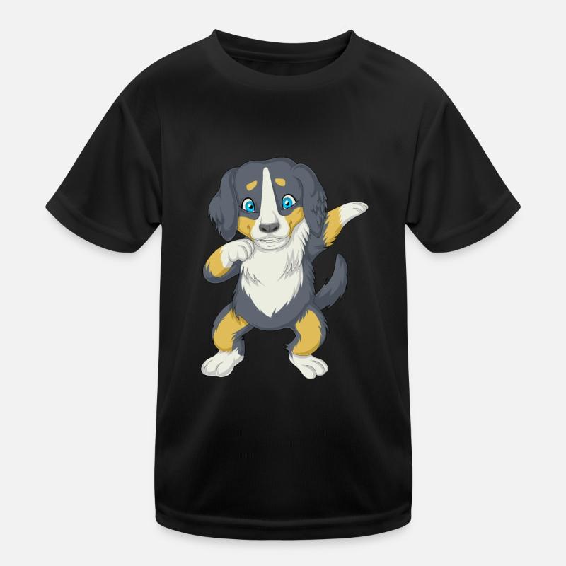 Dabbing Bernese Mountain Kids Functional T-Shirt